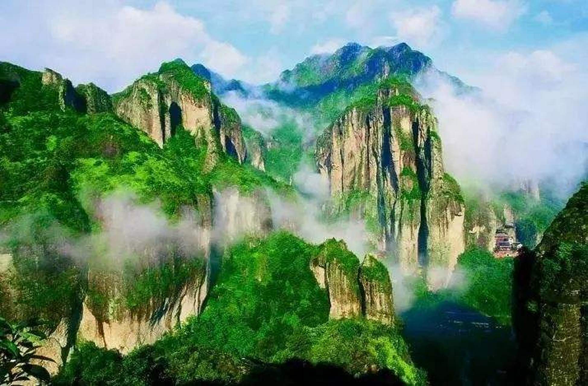 春光中的中国 雁荡山茶苑——在山水胜境中品味一盏清雅